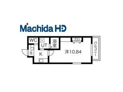 エヌエムスワサントドゥーズサウス(1K/2階)の間取り写真