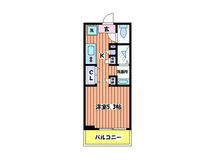 B CITY APARTMENT TACHIKAWATAPP(1K/2階)の間取り写真
