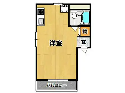 アエラス高次(ワンルーム/2階)の間取り写真