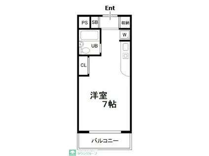 ベルトピア日吉II(ワンルーム/3階)の間取り写真