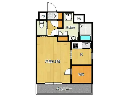 フェリシエ馬借(ワンルーム/4階)の間取り写真