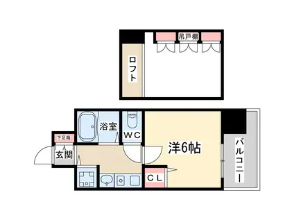 エステムコート梅田東アクアパレス(1K/5階)の間取り写真