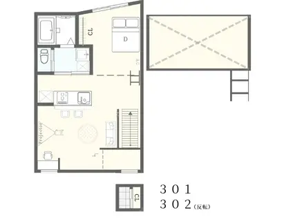 BONHEUR KOENJI(2LDK/3階)の間取り写真