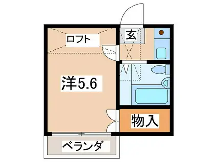 ヴィラMIYAKO(ワンルーム/2階)の間取り写真