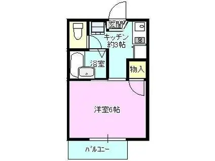 スイングハイツN-2(1K/1階)の間取り写真