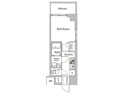 NーSTAGE南鳩ヶ谷(1K/6階)の間取り写真