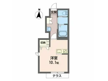 クラヴィエSAKO(ワンルーム/1階)の間取り写真