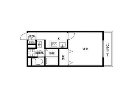 アンプルールフェールREALIFEII(1K/2階)の間取り写真