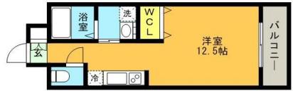 プルミエール(ワンルーム/3階)の間取り写真