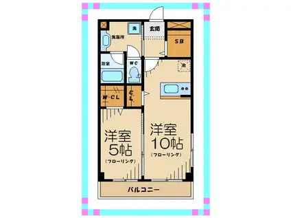 アーブルクロシェット(1LDK/2階)の間取り写真