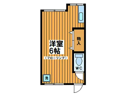 東田荘A(ワンルーム/1階)の間取り写真