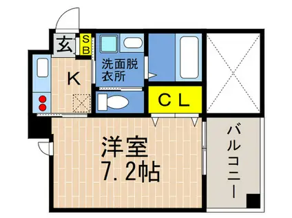 灘すみれマンション(1K/6階)の間取り写真