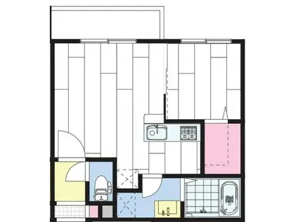 GIULIA196(1LDK/2階)の間取り写真