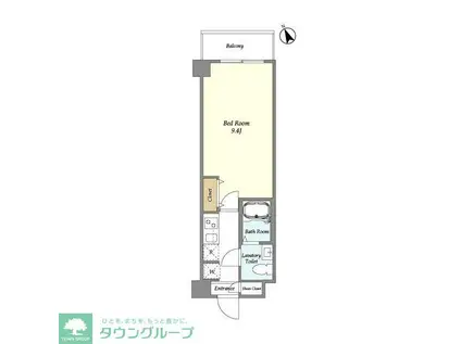 アルファコート青井(1K/1階)の間取り写真