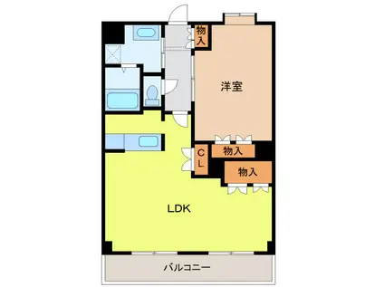 ボヌールビラージュ(1LDK/1階)の間取り写真