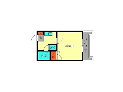 SRハイツ(1K/1階)の間取り写真