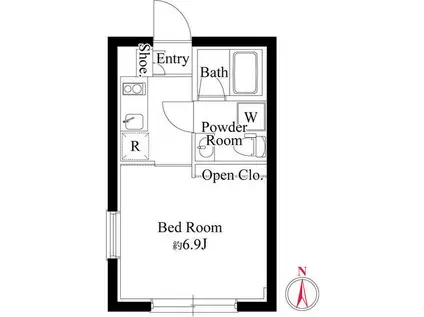 CASAPIAZZA蒲田イースト(1K/4階)の間取り写真