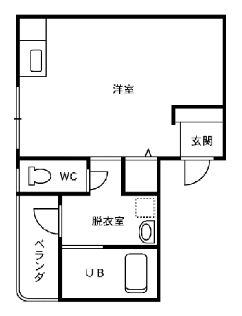 メゾンエポック21(ワンルーム/1階)の間取り写真