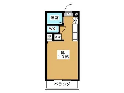 秋元マンション(ワンルーム/1階)の間取り写真