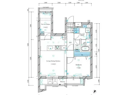 ガリシア文京本駒込(1SLDK/7階)の間取り写真