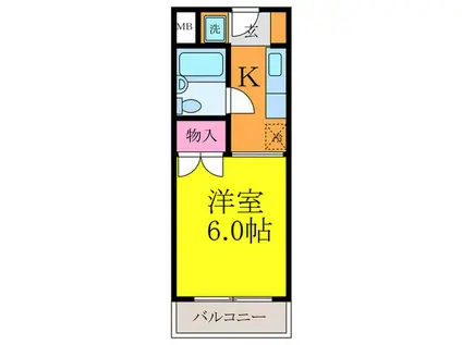 ゼンコウコーポラス(1K/3階)の間取り写真