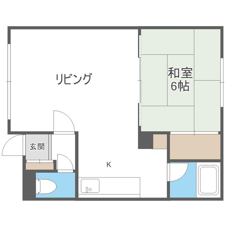 コーポ桑島(1LDK/2階)の間取り写真