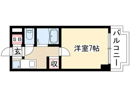 SLR吹上(1K/4階)の間取り写真