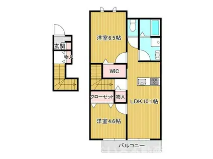 エターナルA(2LDK/2階)の間取り写真