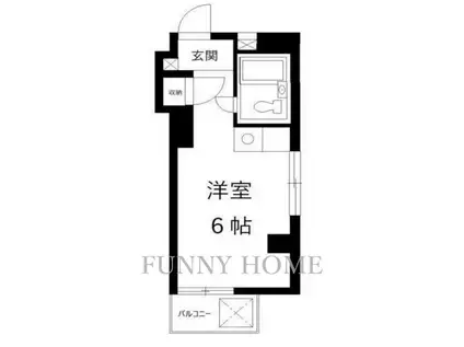 フォレスト青葉台(ワンルーム/2階)の間取り写真