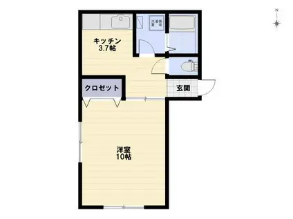 コスモハイツ(1K/1階)の間取り写真