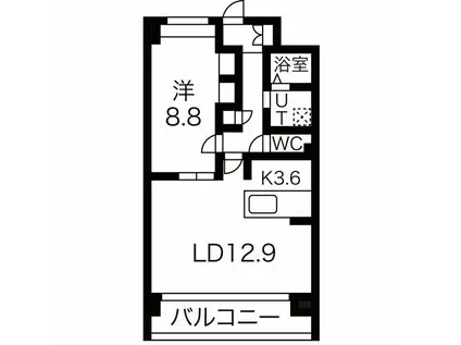 PLATZ KAKUOZAN(1LDK/1階)の間取り写真