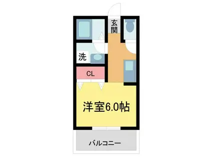 ビオラハウスV(1K/2階)の間取り写真