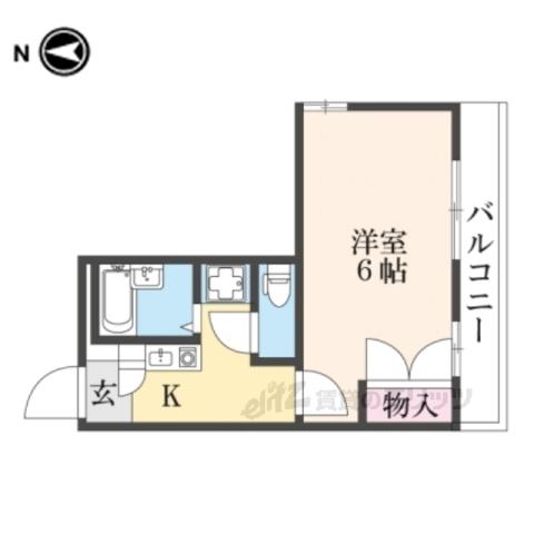 レオパレスドリーム浪漫(1K/2階)の間取り写真