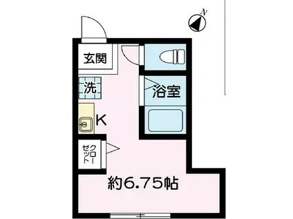 Gハウス西谷(ワンルーム/1階)の間取り写真