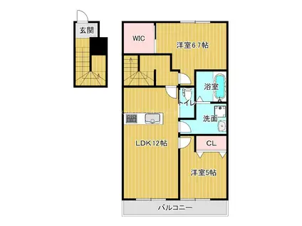 LUMINOUS(2LDK/2階)の間取り写真