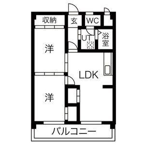 エスペランサ29(2LDK/2階)の間取り写真