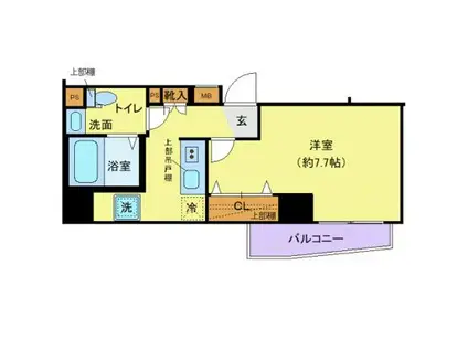 クレヴィスタ西巣鴨(1K/13階)の間取り写真