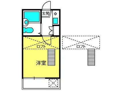 レオパレスα(1K/2階)の間取り写真