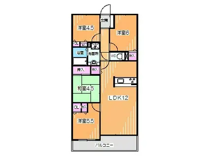 ソルプラーサ堺(4LDK/10階)の間取り写真