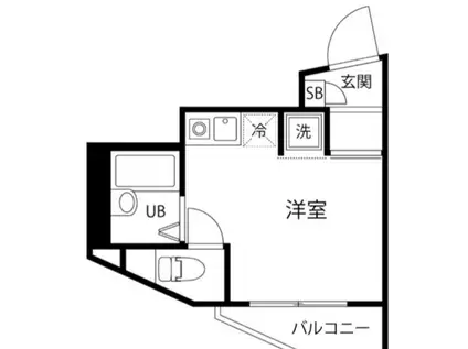 TS GARDEN EBISU(ワンルーム/2階)の間取り写真