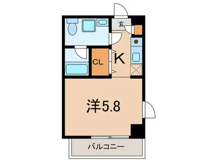 RAPHAEL(1K/6階)の間取り写真