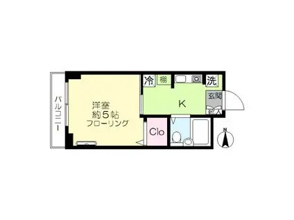 PLOVERS COURT(1K/3階)の間取り写真