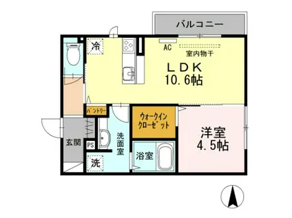 ＪＲ信越本線 長岡駅 徒歩24分 3階建 築11年(1LDK/3階)の間取り写真