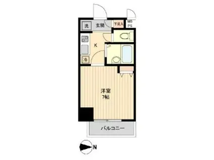 HF亀戸レジデンス(1K/9階)の間取り写真