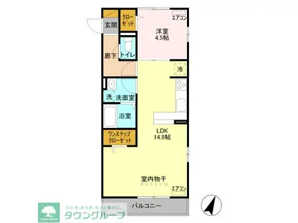 ラルーシェ(1LDK/3階)の間取り写真