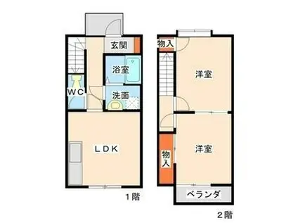 ファミールTAC(2LDK/1階)の間取り写真