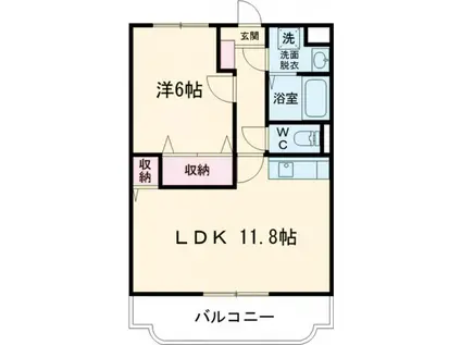 メゾンドセレナI(1LDK/1階)の間取り写真