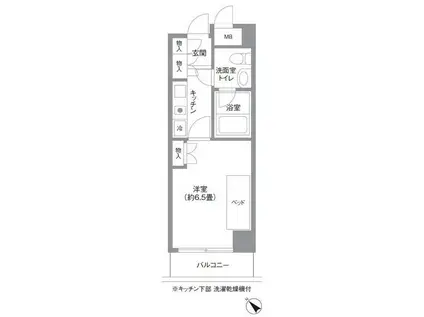 エルプレイス押上(1K/4階)の間取り写真