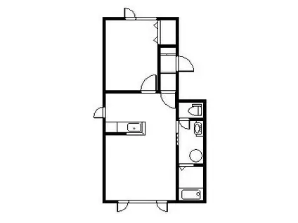 アキュート(1LDK/2階)の間取り写真