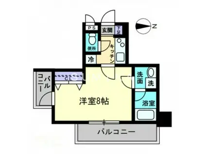 ARCSTAGE表町(1K/4階)の間取り写真